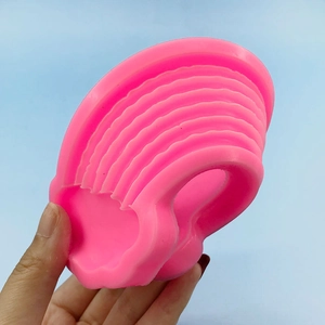 Pink rainbow cloud silicone baking mold for chocolate fondant cake decorating