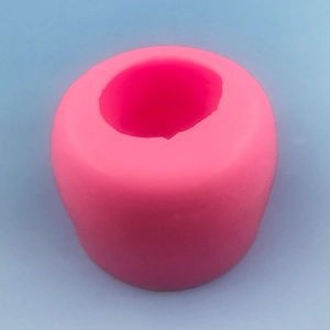 Close-up of a pink mangosteen silicone mold for fondant cakes and chocolate making