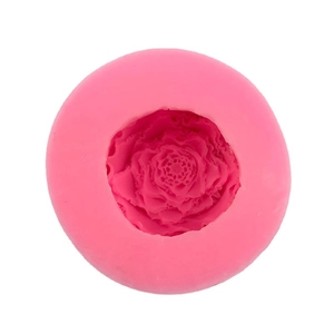 Pink silicone rose flower mold for handmade soap, candle and chocolate baking DIY