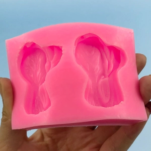 Pink silicone mold for DIY cabbage-shaped chocolate, fondant, and clay crafts