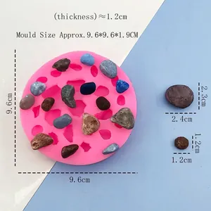 Stampo in silicone a ciottoli per decorazione torte e artigianato in resina