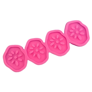Pink lotus root shape silicone mold for chocolate mousse and baking cake decorating