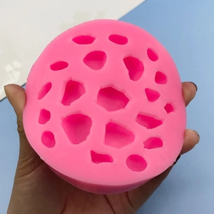 Stampo in silicone rosa a forma di ciottoli per decorazione torte e cioccolato fai da te