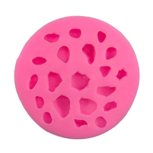 Stampo in silicone rosa a forma di ciottoli per decorazioni torte e resina fai-da-te