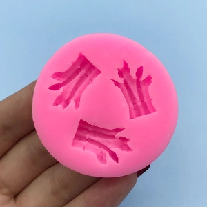 Pink asparagus vegetable silicone mold for DIY baking and chocolate making tools