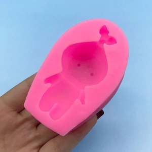 Pink silicone mold for onion doll fondant, candles, and aroma plaster crafts