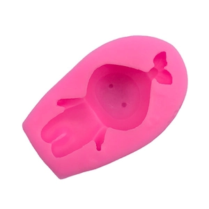 Bright pink onion baby silicone mold for DIY cake decoration and handmade craft projects