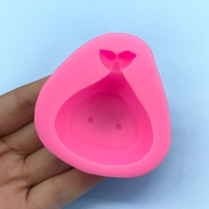 3D onion-shaped pink silicone mold for DIY clay, chocolate, and cake decorations