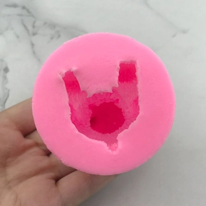 Pink silicone mold for Labubu bear shape DIY cake decoration and resin crafts