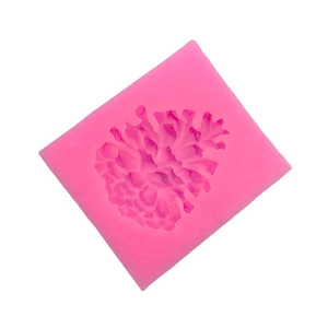 Pink squirrel and pinecone silicone mold for cake fondant and chocolate decorating