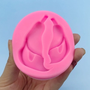 Rosa Silikonform mit Lilienmotiv für Kuchendekoration und Kunstharz-Handwerk