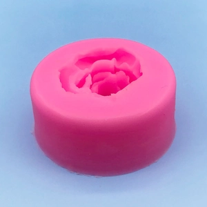 Pink silicone single rose flower mold for DIY fondant cakes and handmade soap making