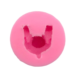 Pink silicone bear with bow tie mold for chocolate fondant cake and DIY crafts