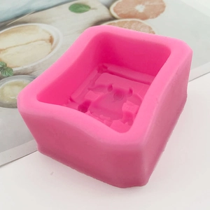 3D cartoon baby calf silicone mold in pink for DIY cake decoration and soap making