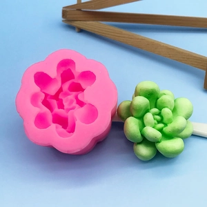 3D Succulent Silicone Mold For Chocolate Cake Dessert Mousse DIY Candle Making Aroma Wax Handcraft Baking Decoration Tool