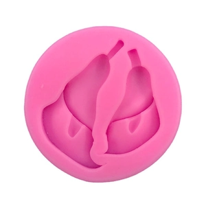 Rosa Silikonform mit Lilienblüten-Motiv für Tortendeko und DIY-Handwerk mit zwei Mulden
