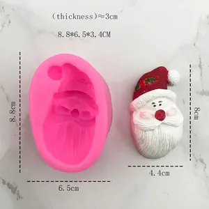 Santa Claus silicone mold for Christmas fondant cake decoration and chocolate making