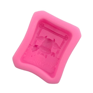 3D cartoon baby cow silicone mold with 'MILK' and 'Fresh' lettering for soap and baking