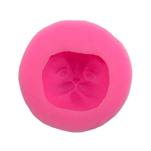Stampo in silicone rosa con rilievo gatto 3D per fondant, cioccolato e torte mousse