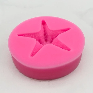 Pink starfish silicone mold for DIY ocean-themed cake decoration and chocolate crafts