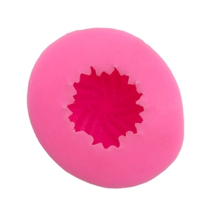 Pink round yarn ball silicone mold for handmade soap, candles and DIY crafts