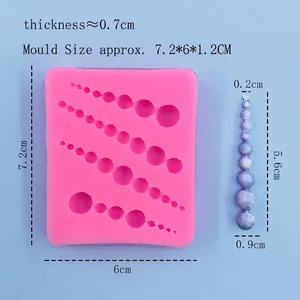 Stampo in silicone rosa a bordo perlato per torte fondenti e cioccolato con misure