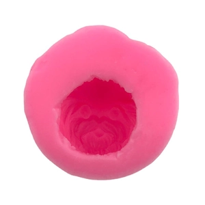 Pink silicone lion dog mold for realistic animal mousse cake and chocolate decorating