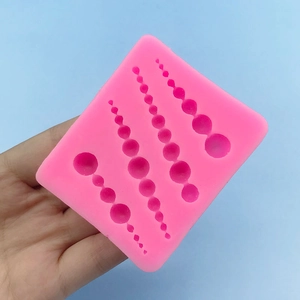 Stampo in silicone rosa con perle per decorazione torte e artigianato fai-da-te