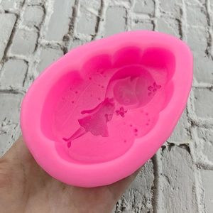 Moule en silicone rose petite fée pour savon artisanal, bougies et décoration gâteau