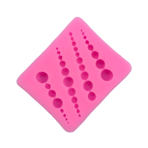 Stampo in silicone rosa bordo a perle per decorazione torte fondente e fai da te