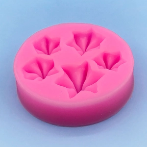 Pink silicone star and leaf mold for DIY chocolate fondant cake baking tools
