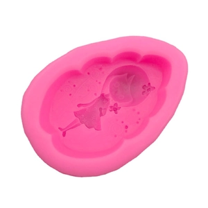 Moule en silicone fée pour décoration de gâteau fondant et savon artisanal rose