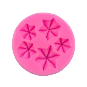 Pink silicone star mold for cake decorating and DIY baking with five different size stars