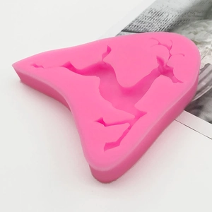 Stampo in silicone rosa a forma di cervo per fondente, cioccolato e dolci fai-da-te