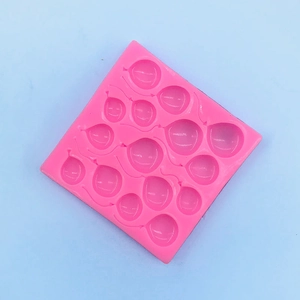 Rosa Silikonform mit 15 Ballonformen für Fondant, Schokolade und Kuchendekoration