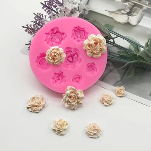 Moule en Silicone Rose Multi-tailles pour Gâteau Fondant Chocolat Outil de Décoration DIY Pâtisserie Moule Bougie Aroma