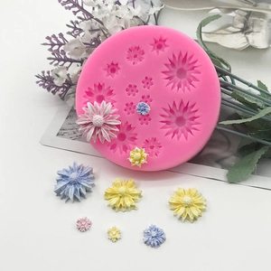 Mini Daisy Sunflower Silicone Mold For Fondant Chocolate Cake Decoration DIY Handmade Aroma Candle Soap Stone Craft Tool