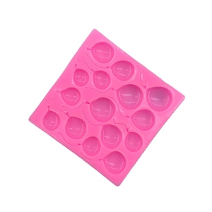 Rosa quadratische Silikonform mit Ballonmotiven für Fondant und Kuchendekorationen