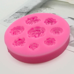 Moule en silicone rose à 8 cavités de roses pour savon et décoration de gâteaux