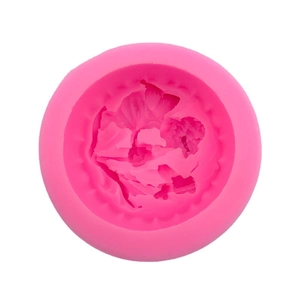 Stampo in silicone rosa per angelo con trama floreale per sapone e torte fai-da-te