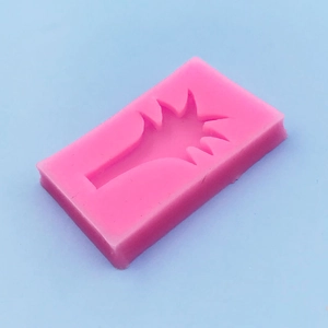 Moule rectangulaire en silicone rose avec motif rayon de soleil pour la pâtisserie