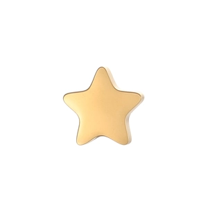 Polished gold stainless steel star shaped pendant for DIY jewelry and necklaces