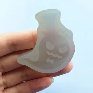 Halloween ghost silicone mold for DIY chocolate and fondant with top hat design