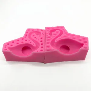 3D flamingo swan shaped silicone mold in pink for fondant candle and plaster DIY crafts