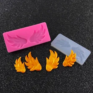Angel Wing Silicone Mold For DIY Handmade Fondant Chocolate Resin Crafting 3D Feather Pattern Baking Tool Cake Decorating