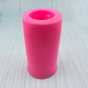 3D cylindrical rose red silicone mold for DIY baby bottle cake fondant or resin crafts