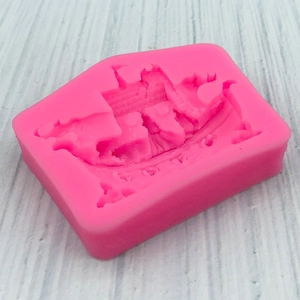 Moule en silicone arche de Noé pour pâtisserie fondant et ornements artisanaux