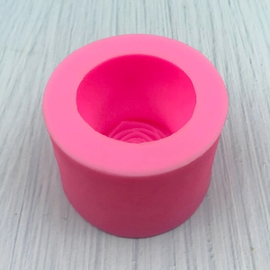 Large pink silicone rose bud mold for DIY candles and handmade flower soaps
