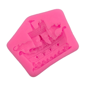 Moule en silicone rose en forme d'arche de Noé pour la pâtisserie et l'artisanat DIY