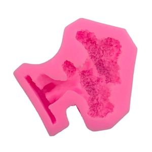 Pink pine tree silicone mold for crystal geode cake decor and DIY resin crafts